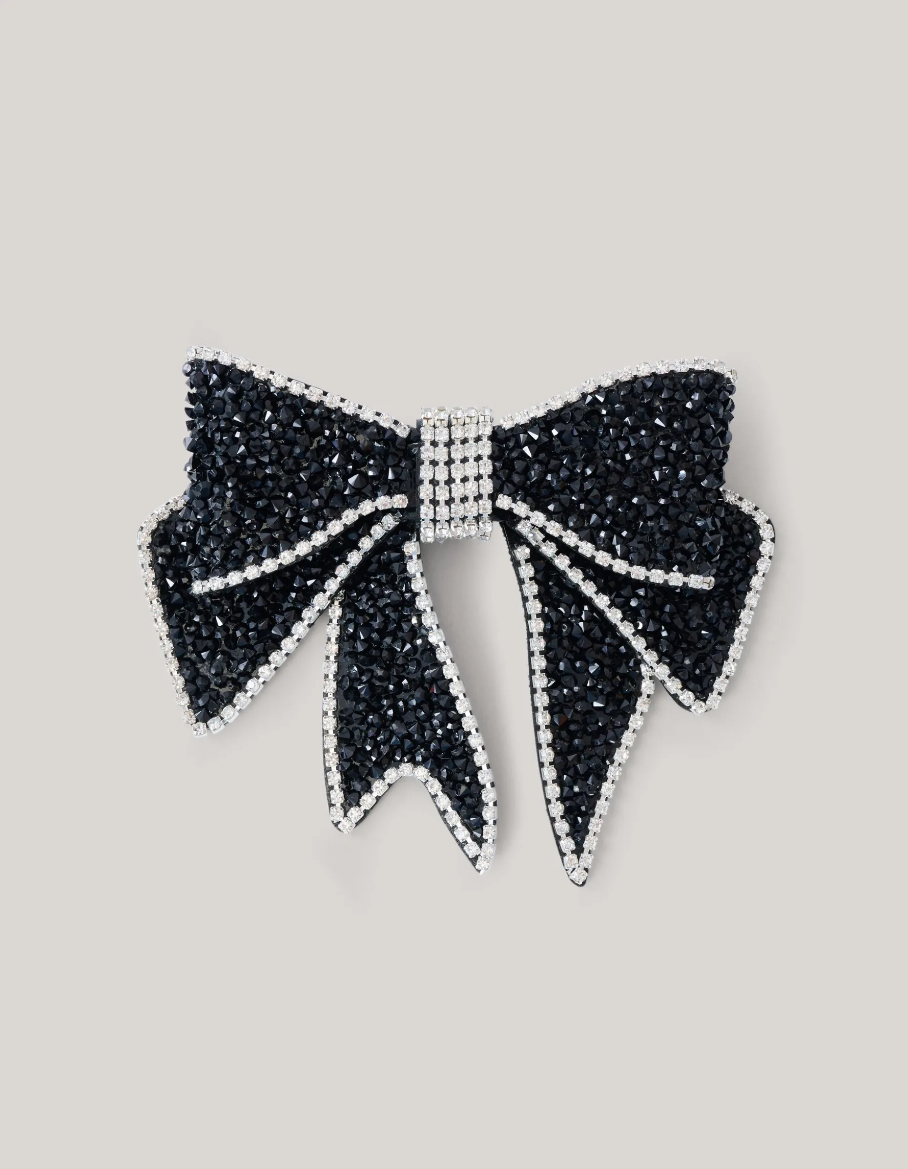 Beaded Strik Broche Zwart