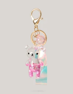 Beer Sleutelhanger Roze