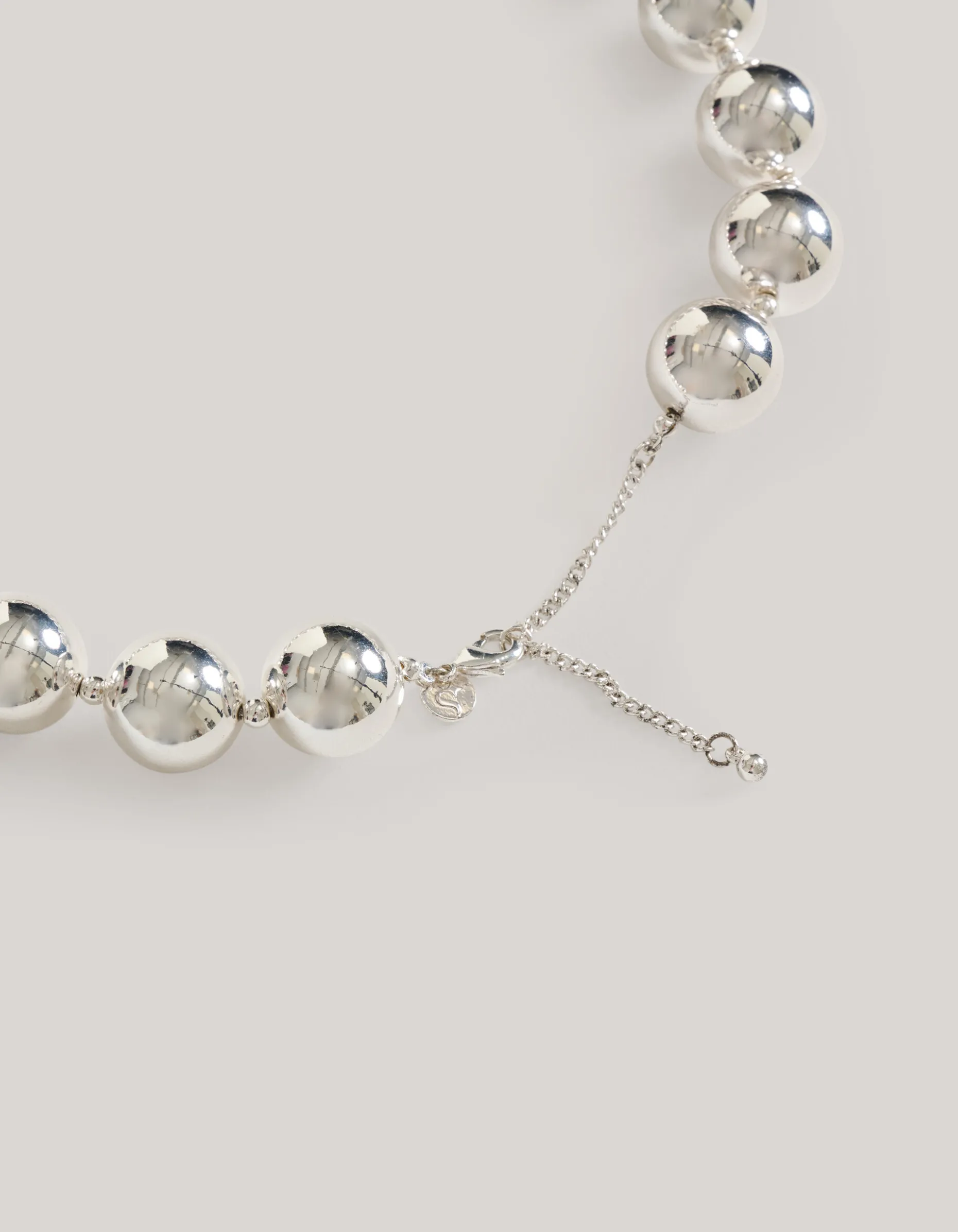Big Beads Ketting Zilver
