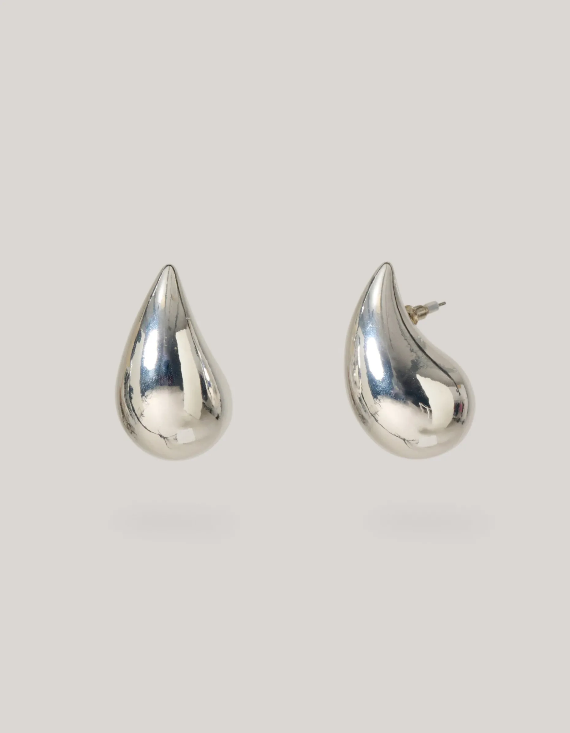 Big Drop Shape Oorbellen Zilver