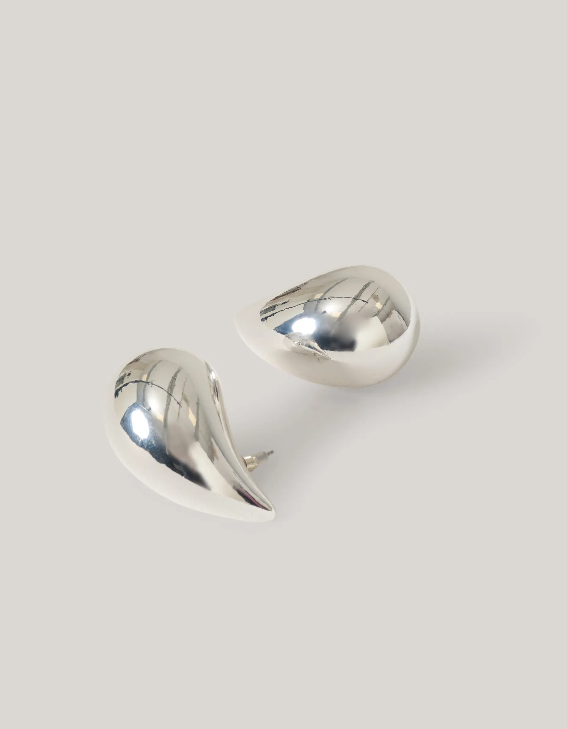 Big Drop Shape Oorbellen Zilver