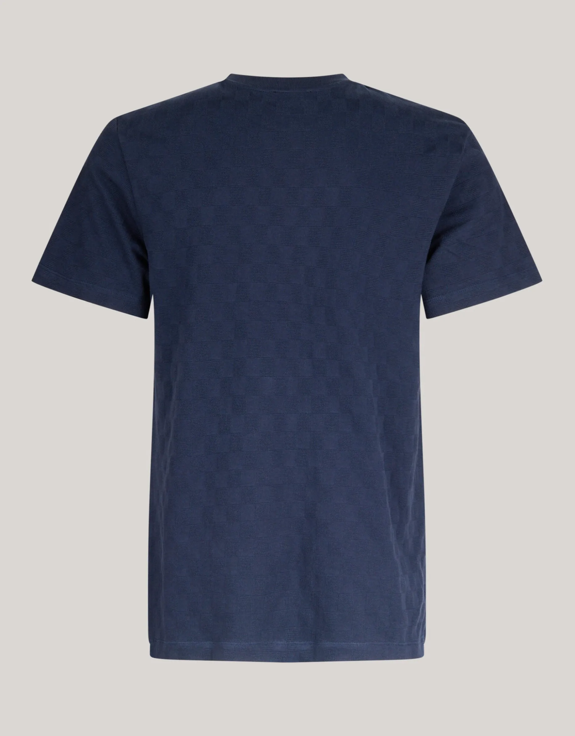 Block Structuur T-shirt Donkerblauw