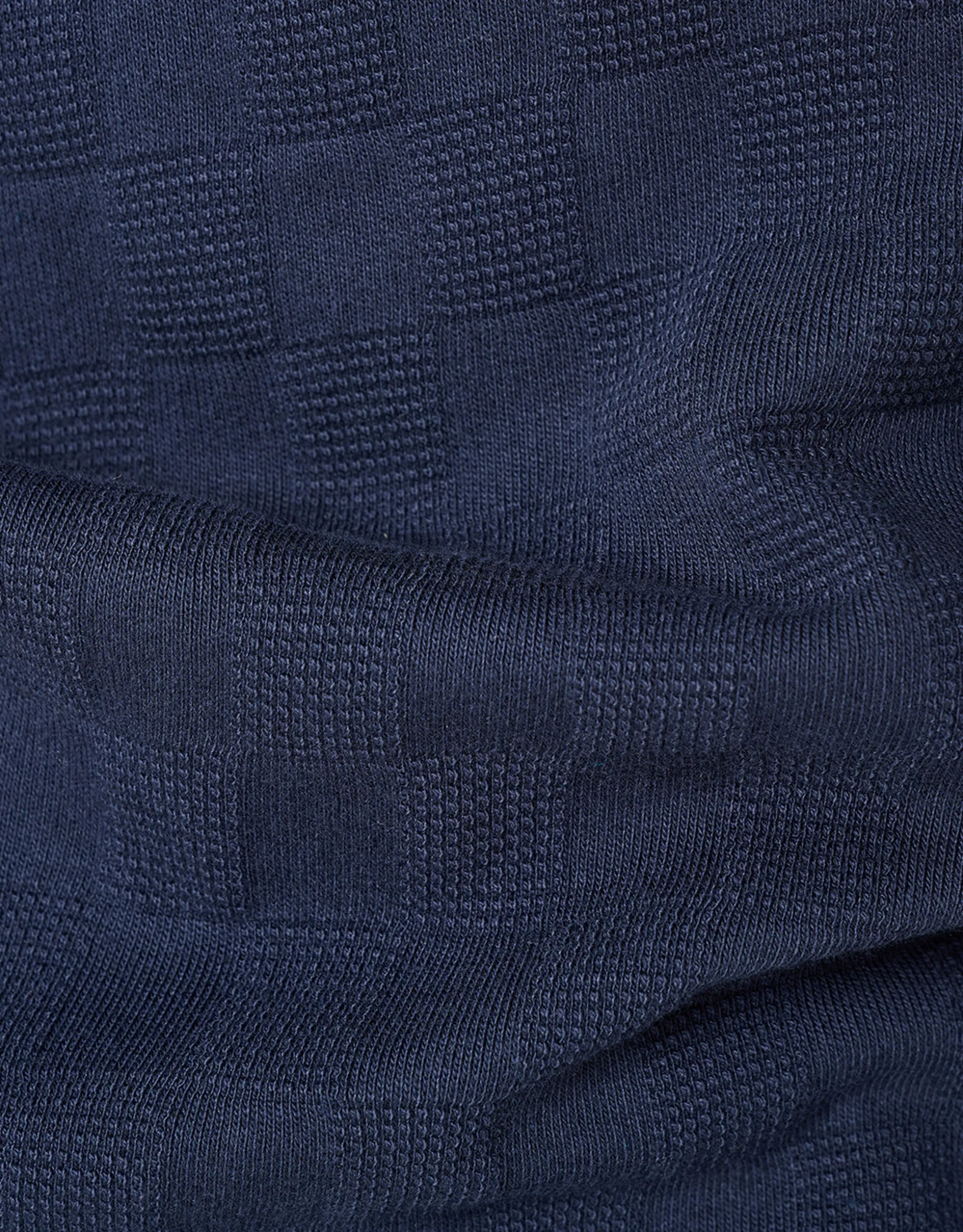 Block Structuur T-shirt Donkerblauw