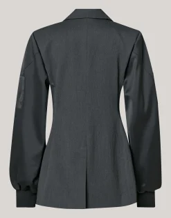Bomber Sleeve Blazer Zwart
