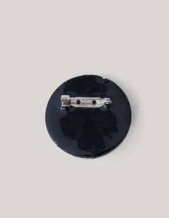 Button Broche Groen/Zilver By Mieke