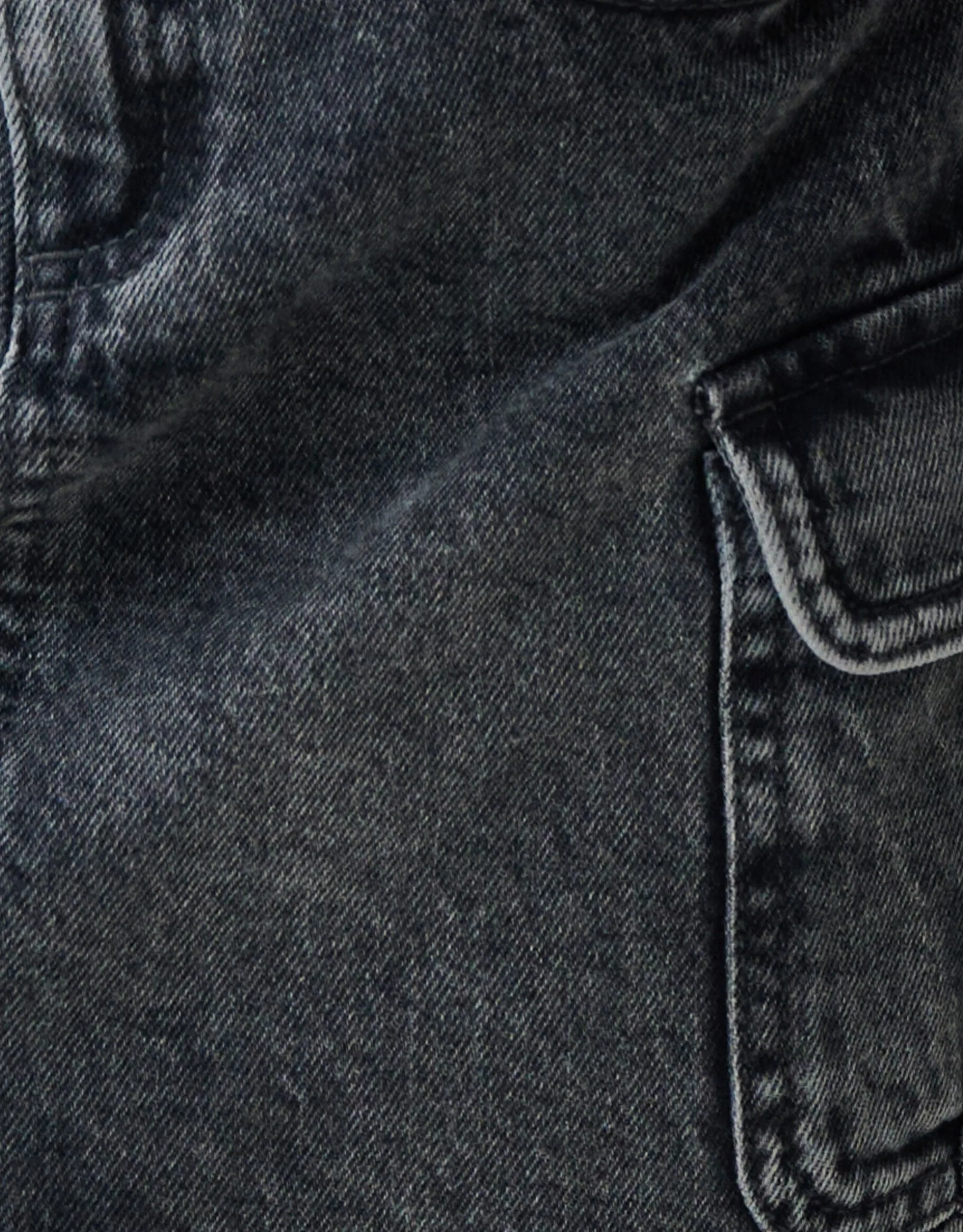 Cargo Denim Rok Donkergrijs