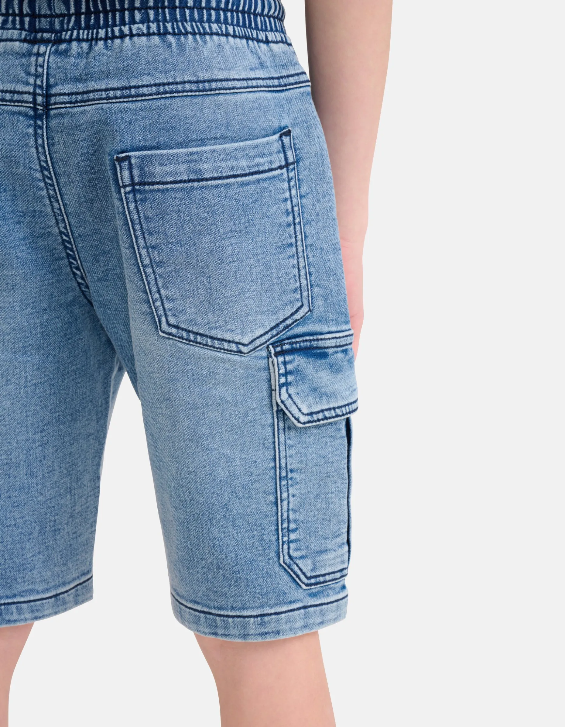 Cargo Jog Denim Short Mediumstone