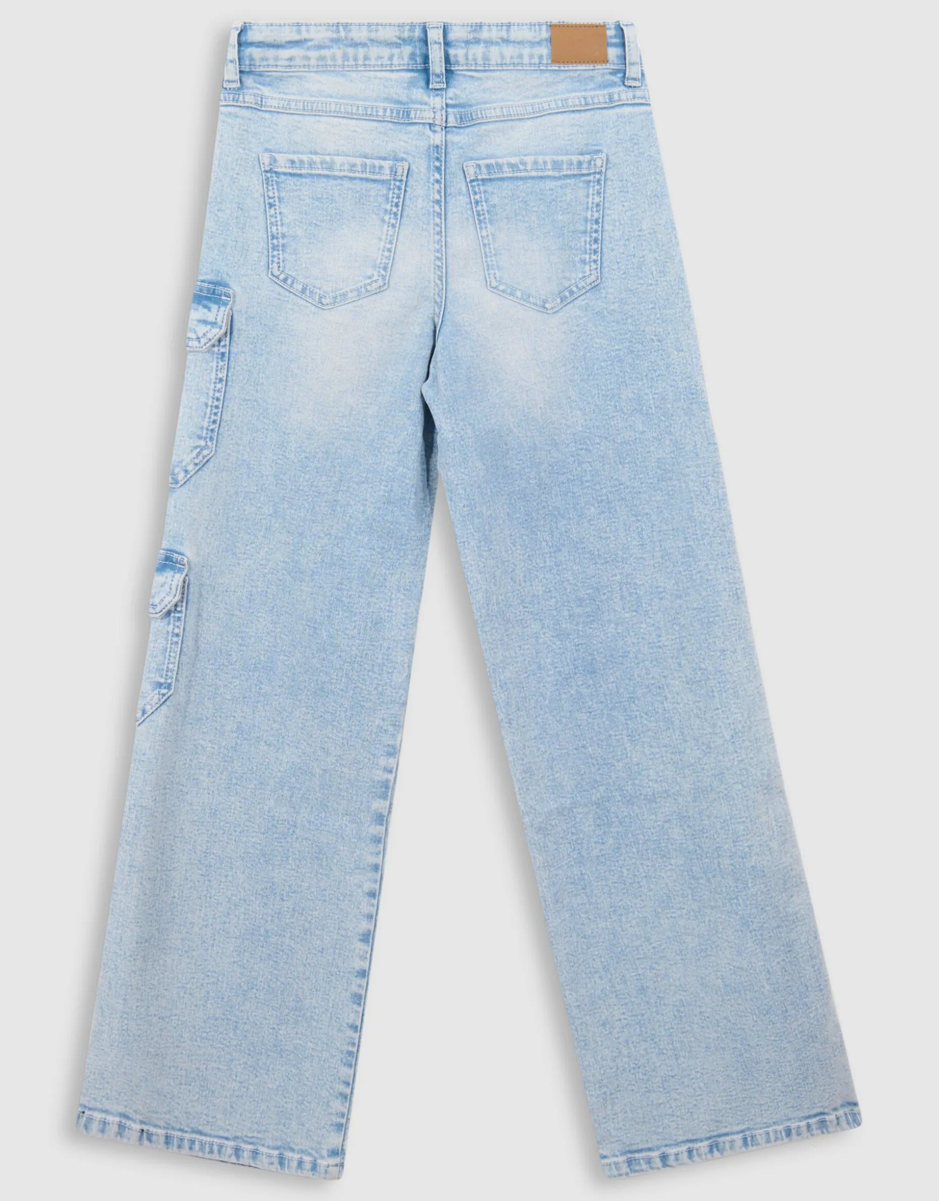 Cargo Straight Fit Jeans Bleached