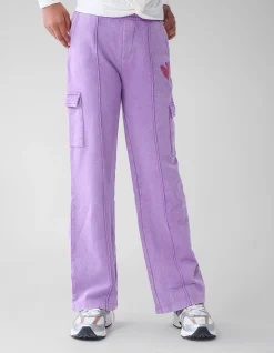 Cargo Wide Leg Broek Paars