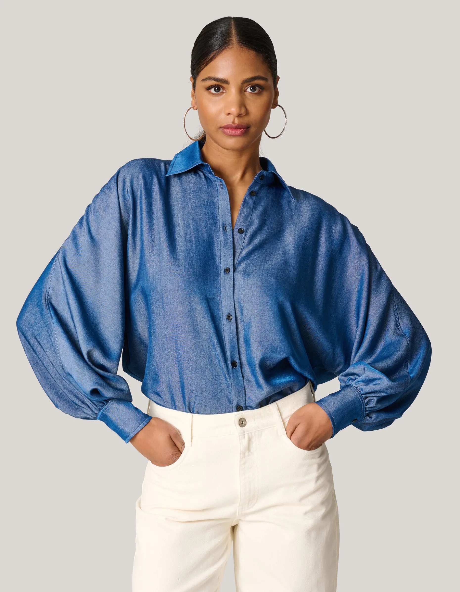 Chambray Blouse Blauw