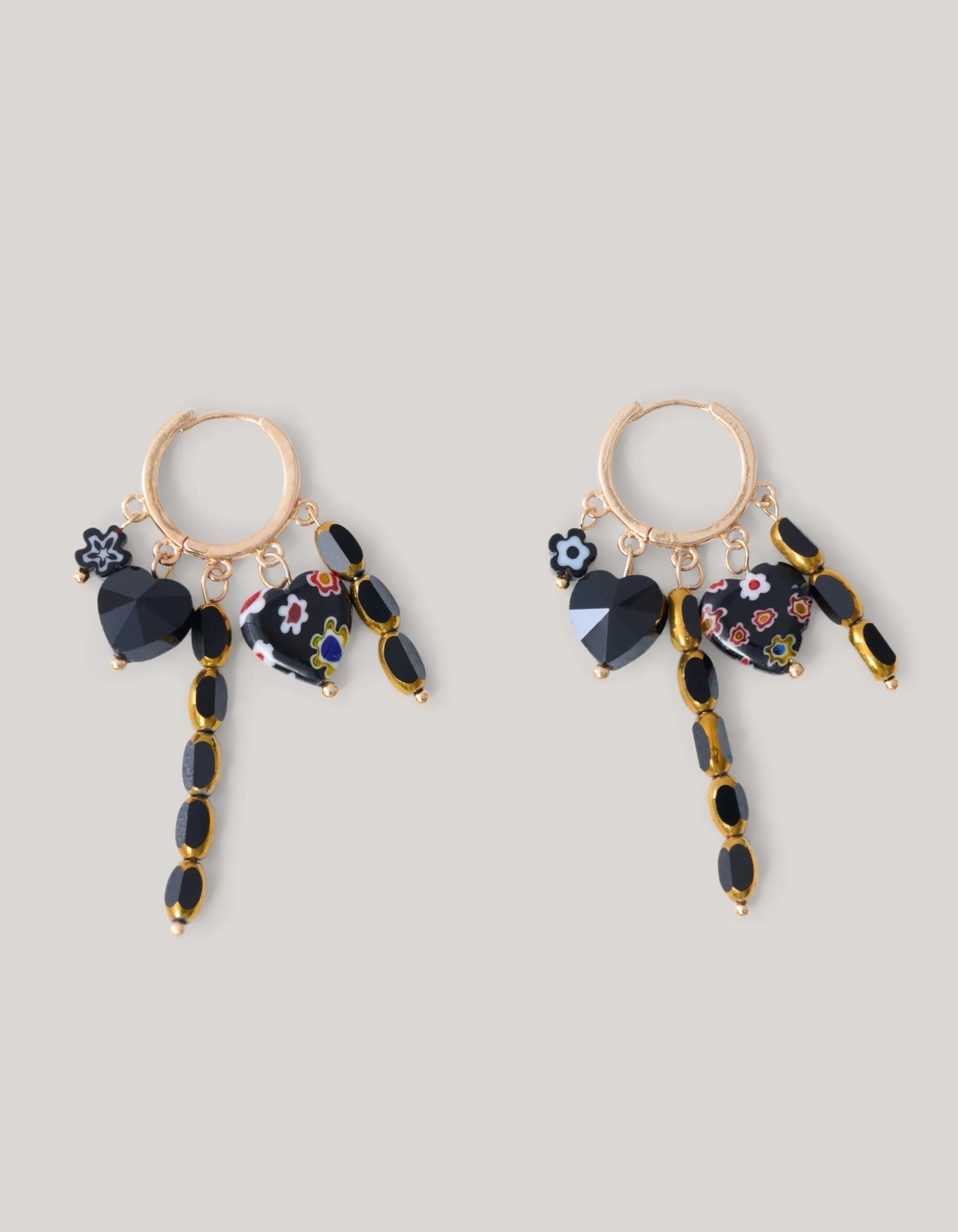 Charm Hoop Oobellen Goud
