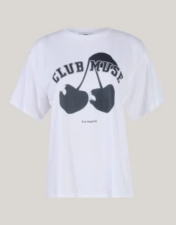 Cherry Artwork T-shirt Wit