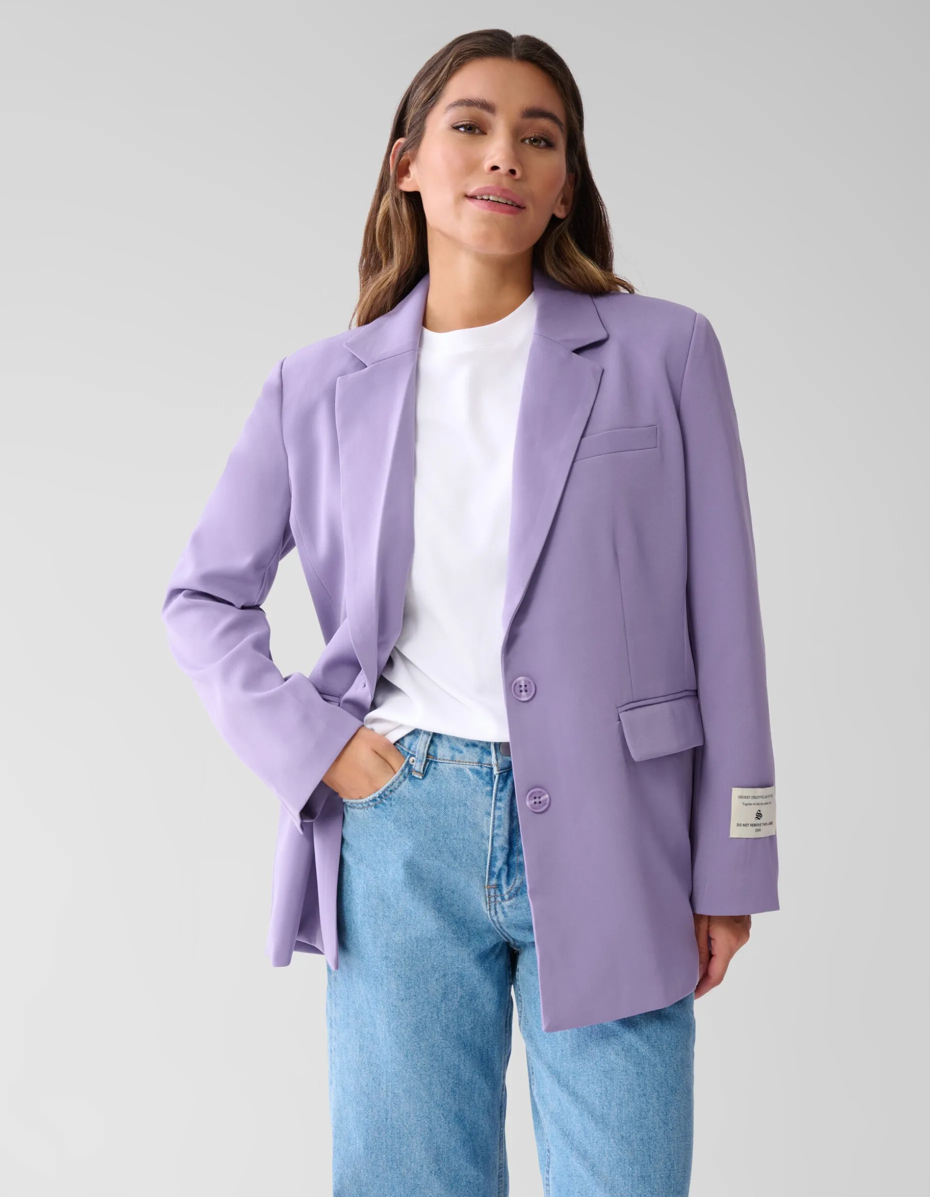 City Label Blazer Paars