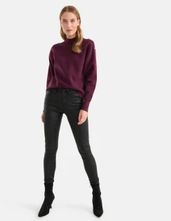 Coated Broek Zwart