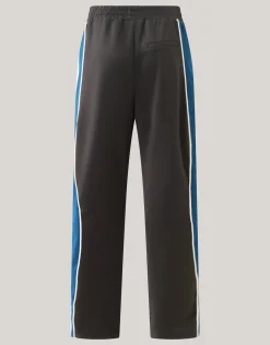 Colourblock Wide Leg Broek Zwart/blauw