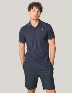 Contrast Pique Polo Donkergrijs