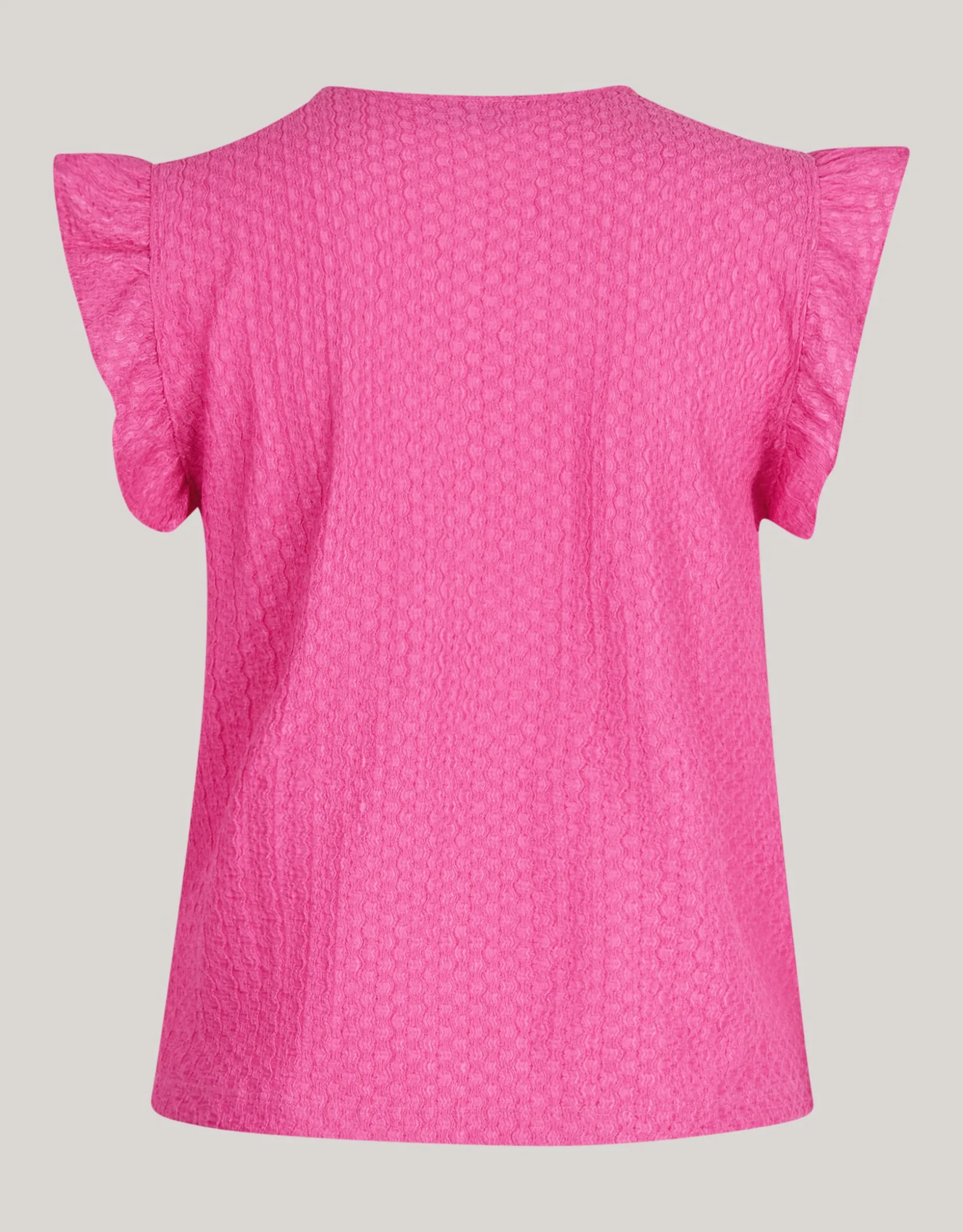 Crinkle Ruffle Top Roze