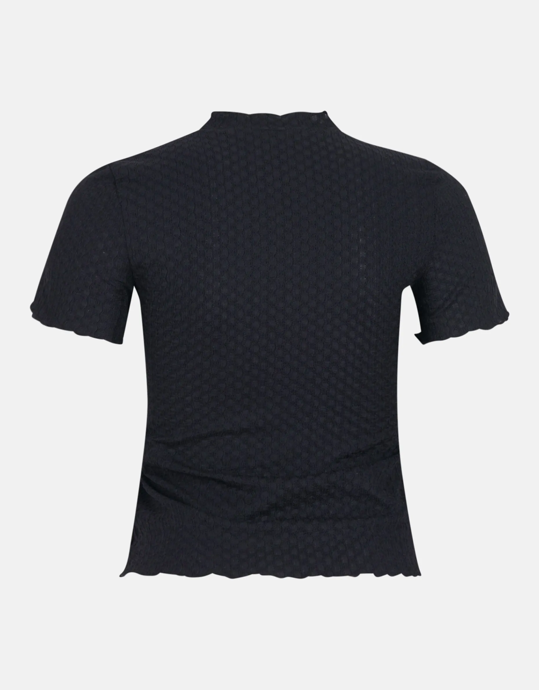 Crinkle Top Zwart