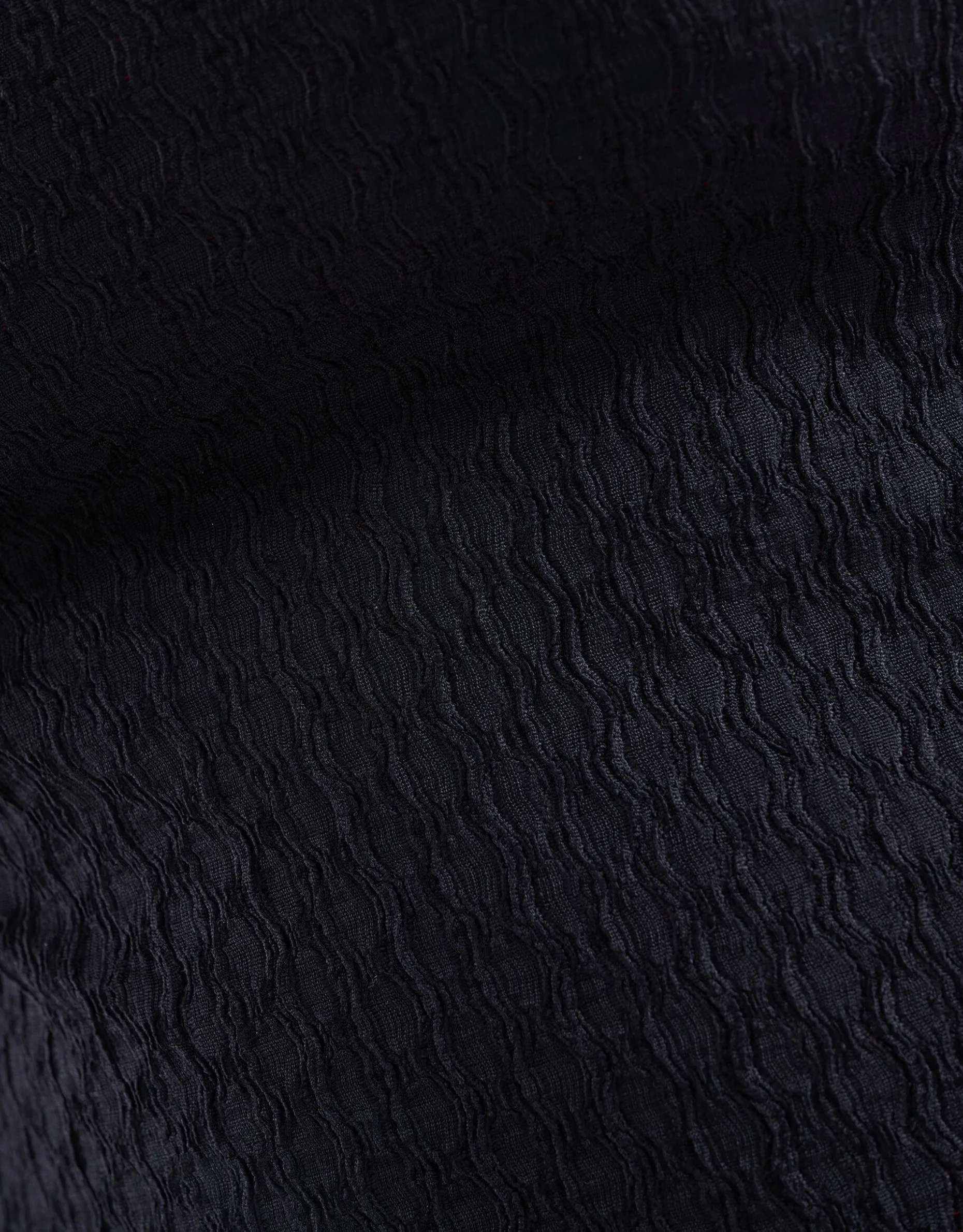 Crinkle Top Zwart