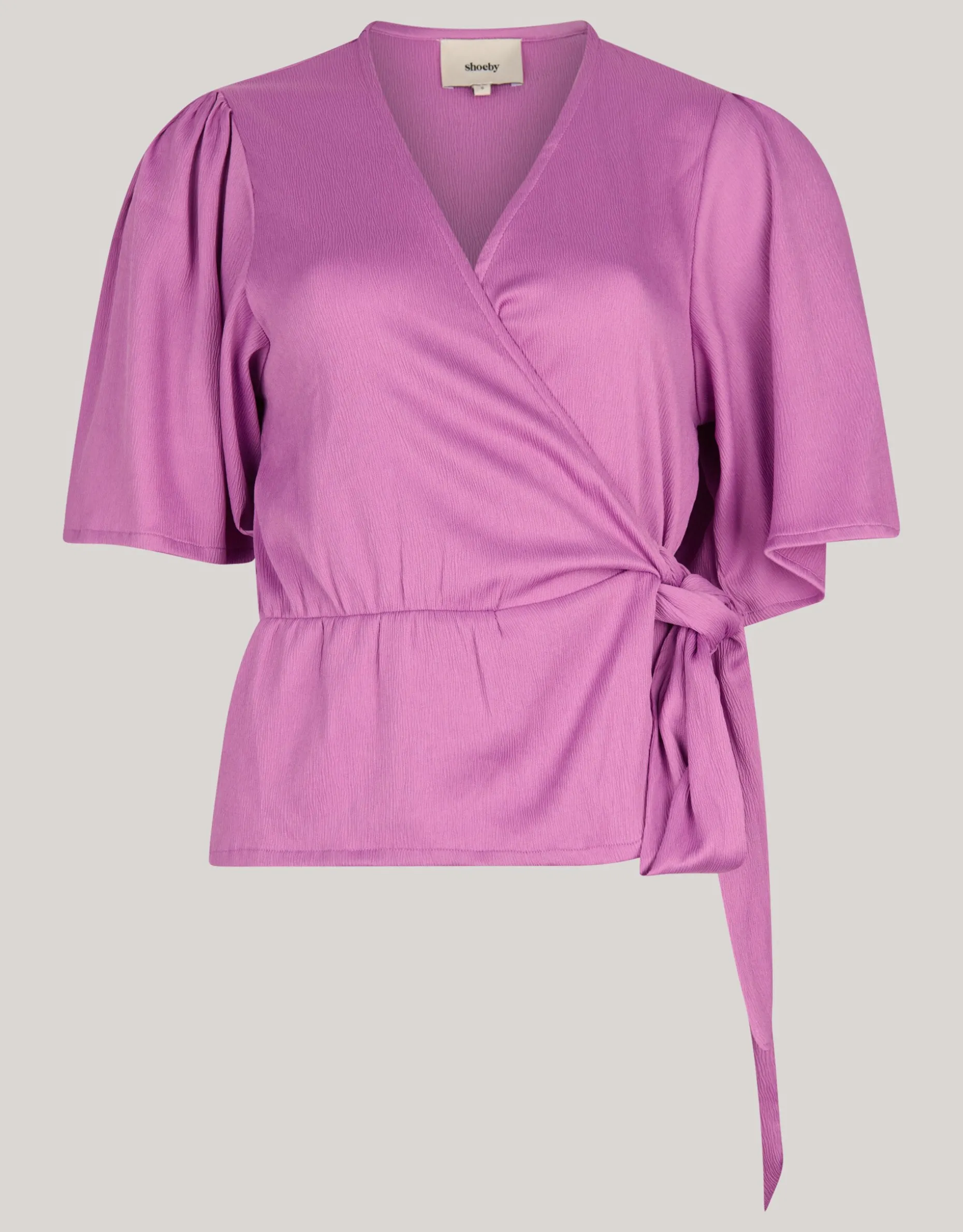 Crinkle Wrap Top Roze