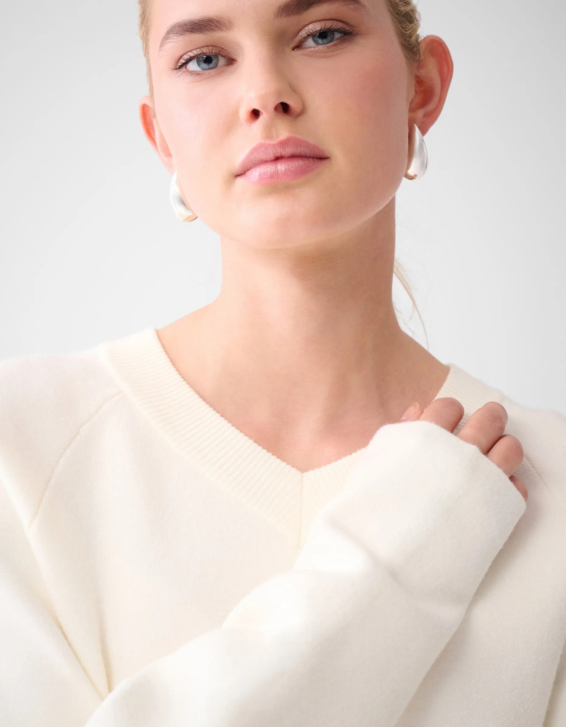 Cropped Trui Gebroken Wit By Lonneke