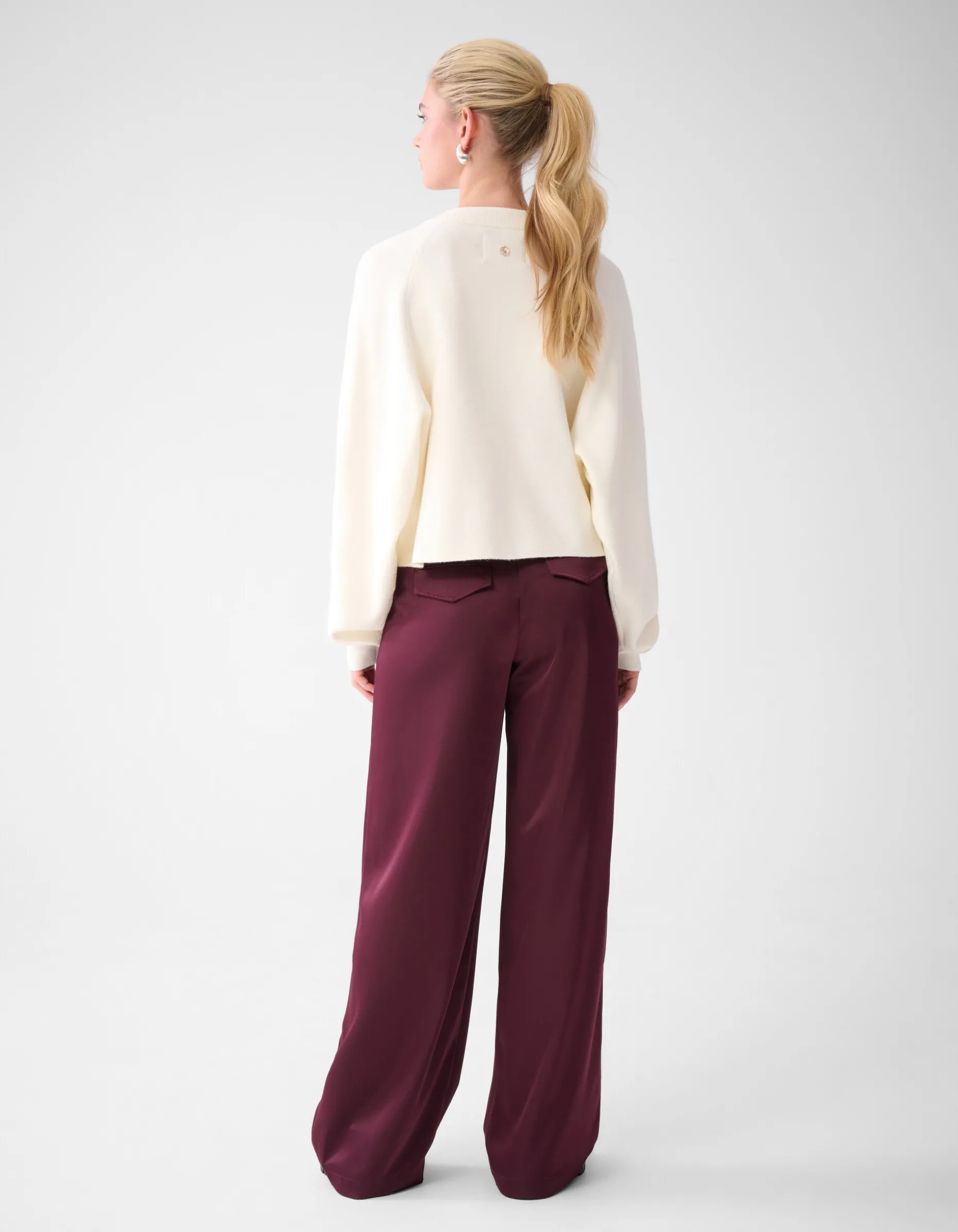 Cropped Trui Gebroken Wit By Lonneke