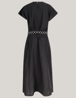 Cut Out Strass Jurk Zwart