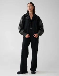 Denim Bomber Zwart