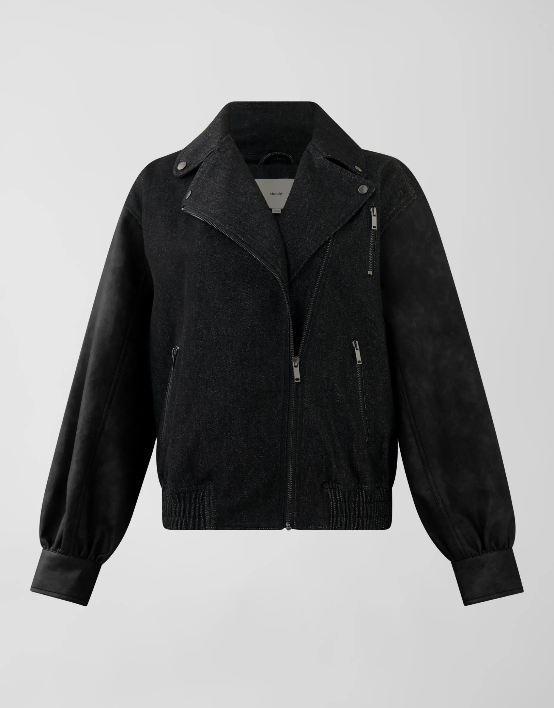 Denim Bomber Zwart
