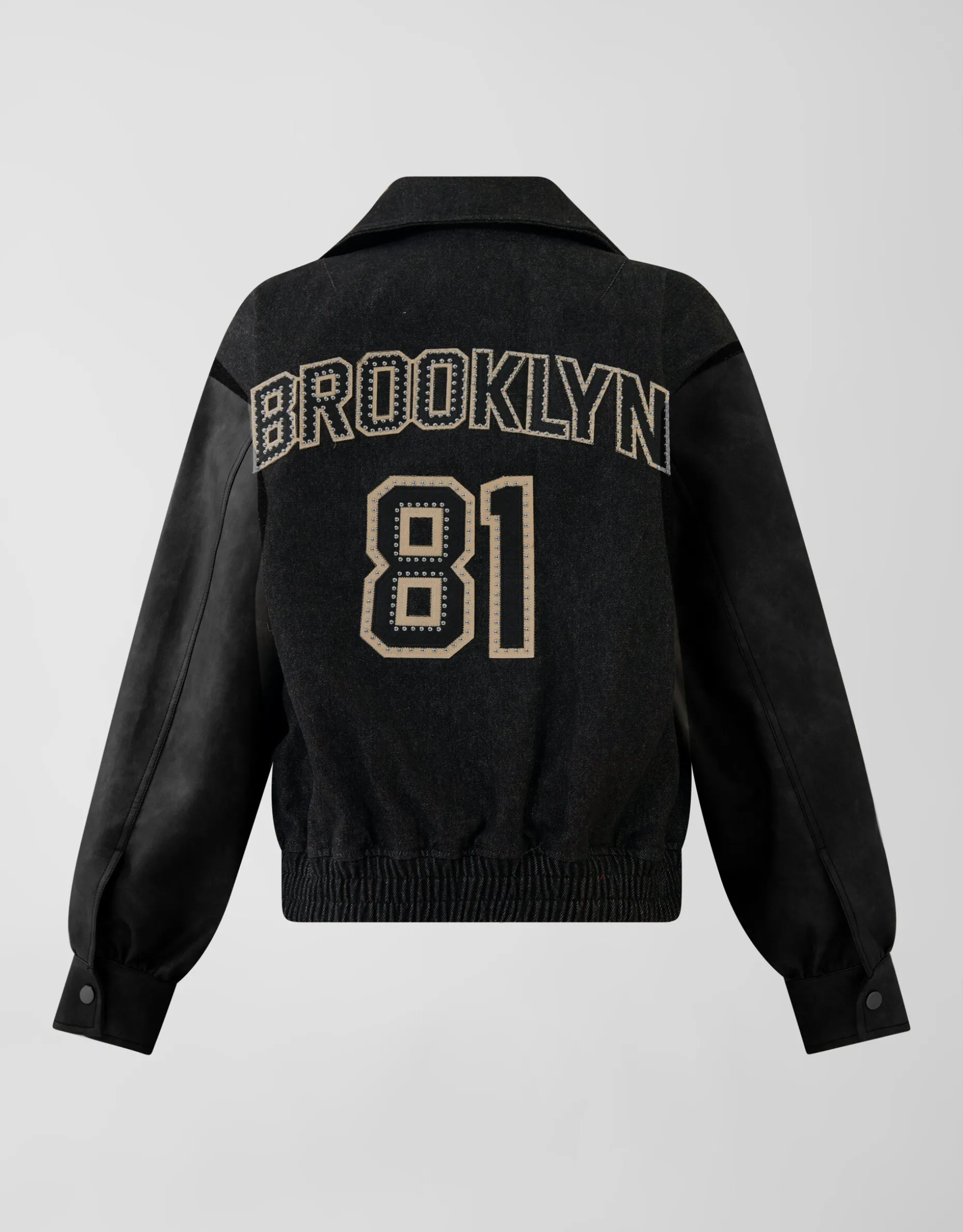 Denim Bomber Zwart