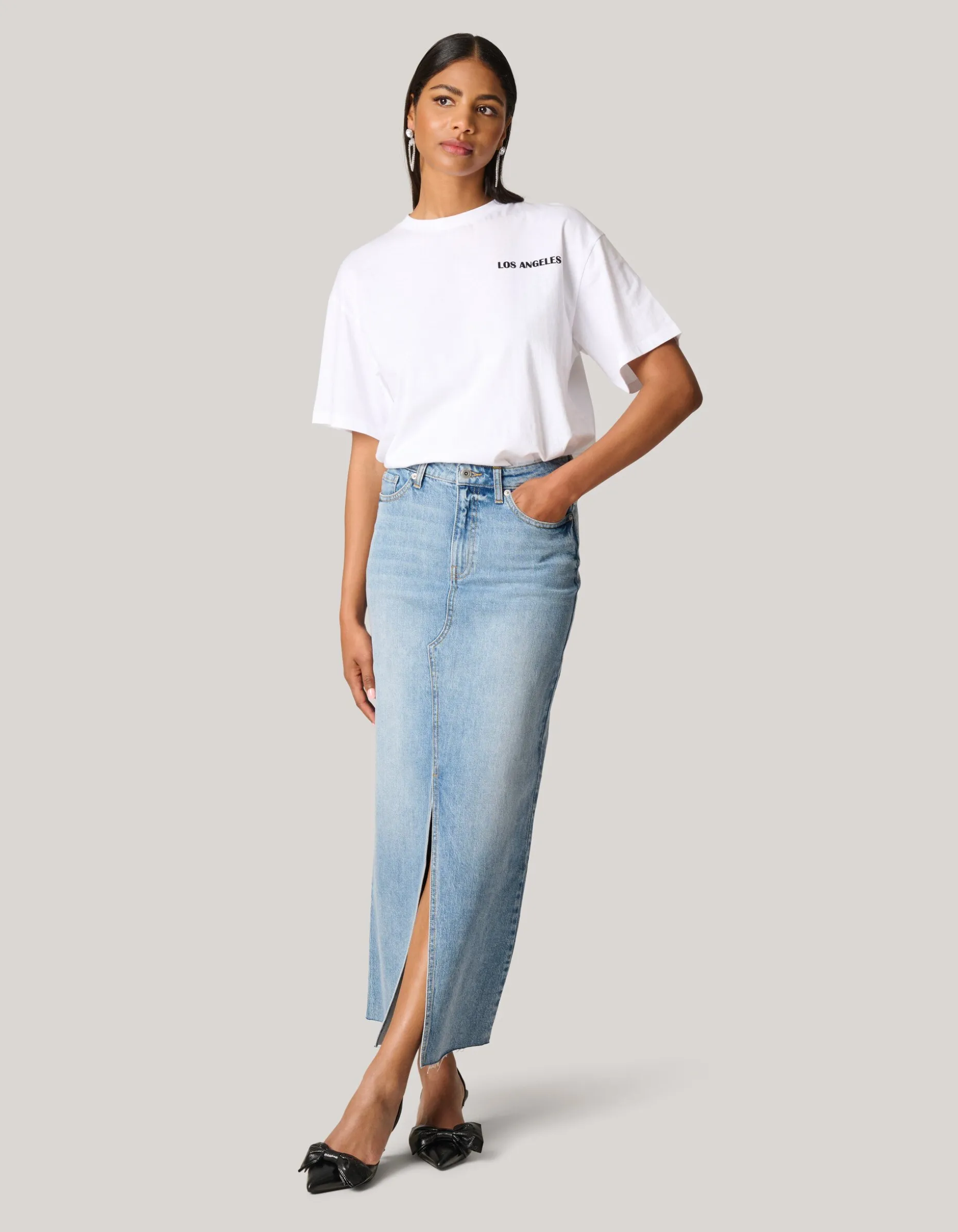 Denim Midi Rok