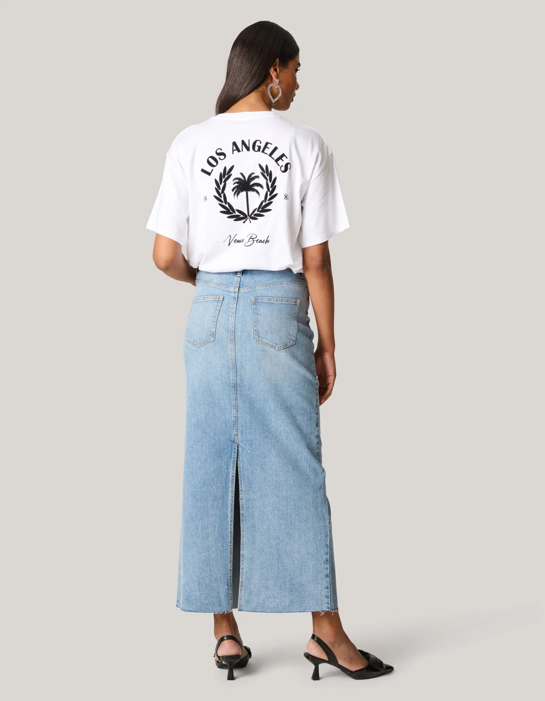 Denim Midi Rok