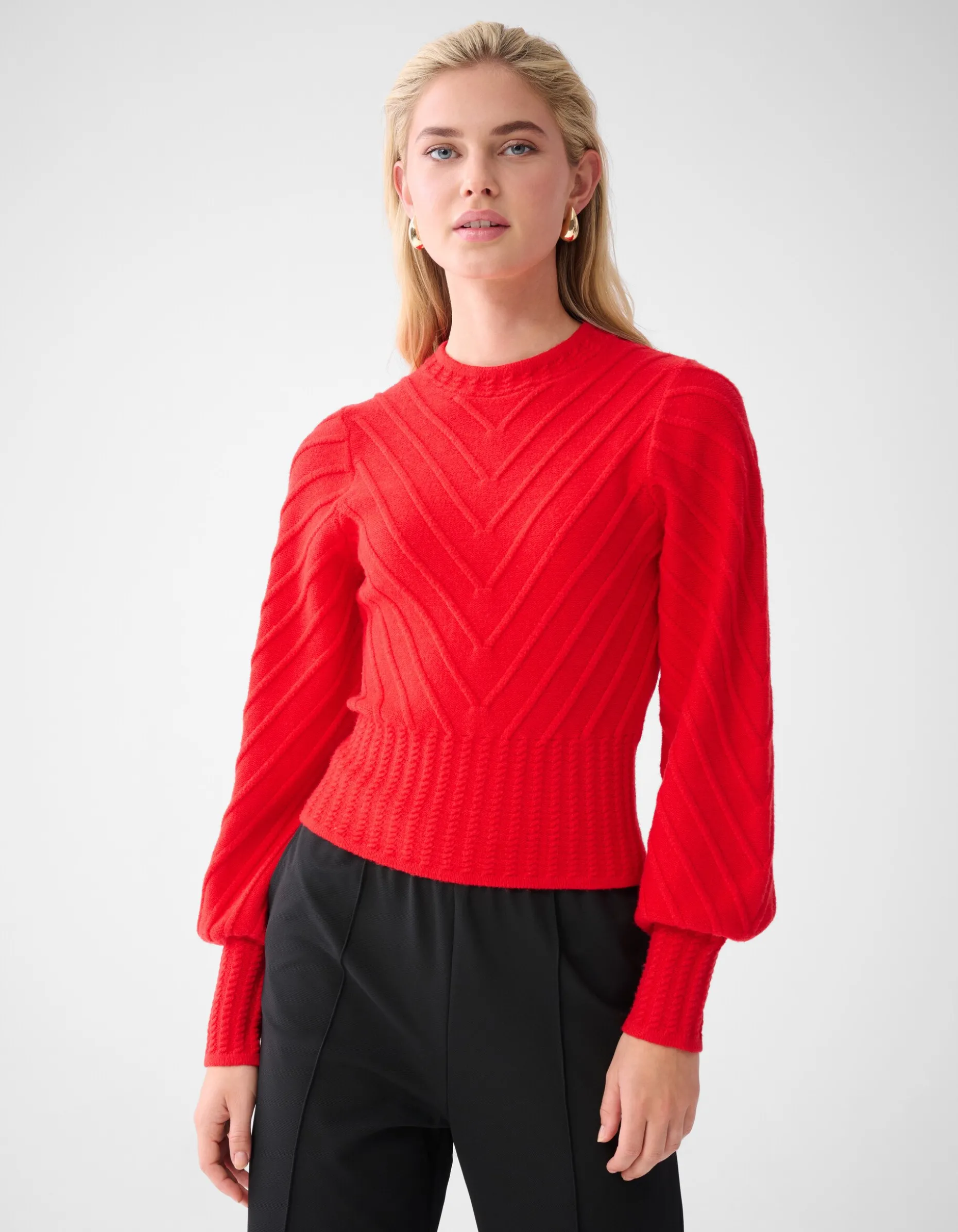 Diagonaal Trui Rood