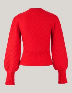 Diagonaal Trui Rood
