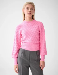 Diagonaal Trui Roze
