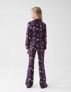 Doodle Print Top Zwart