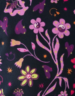 Doodle Print Top Zwart