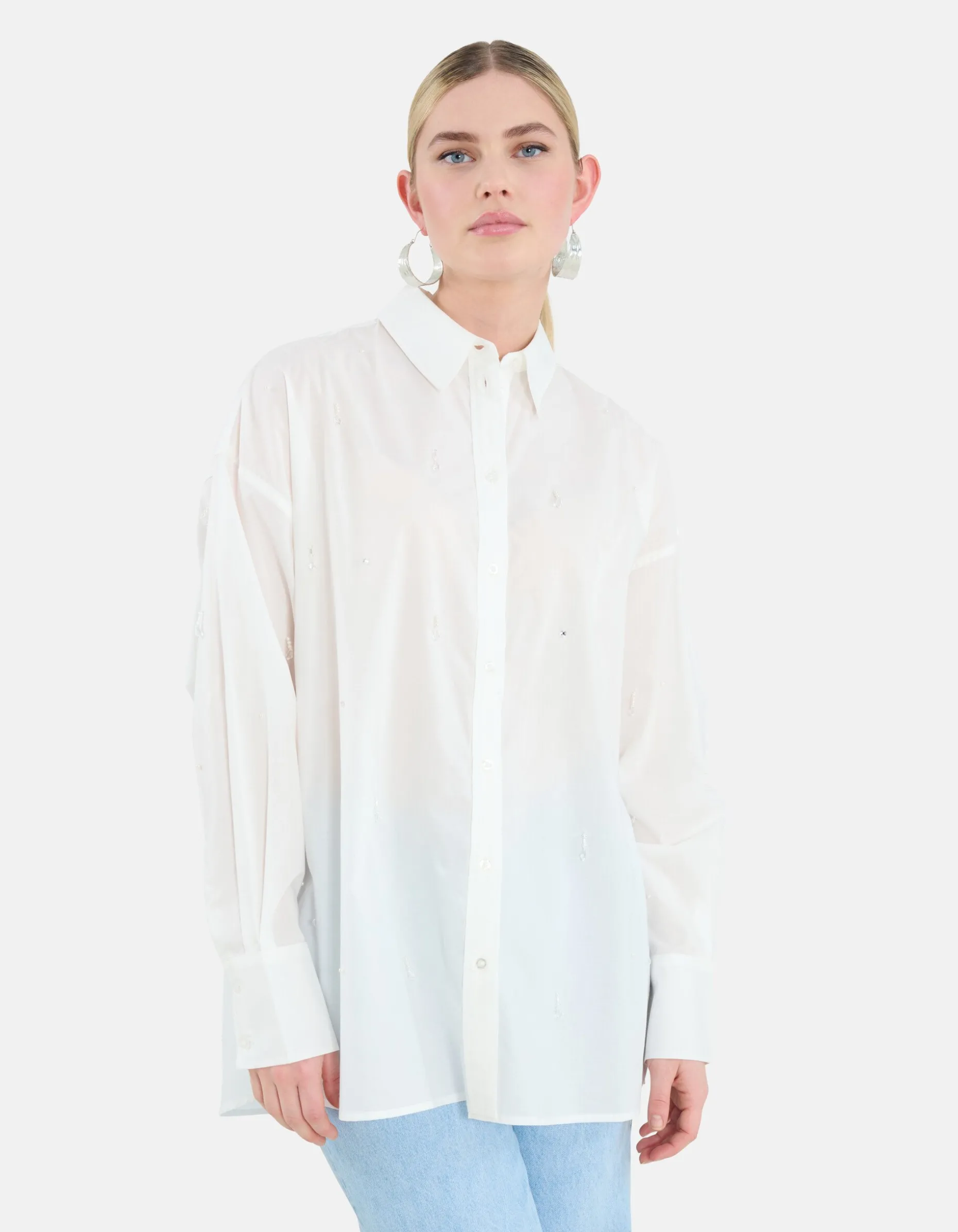 Embellished Blouse Wit