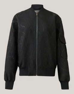 Embellished Bomber Zwart