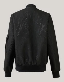 Embellished Bomber Zwart