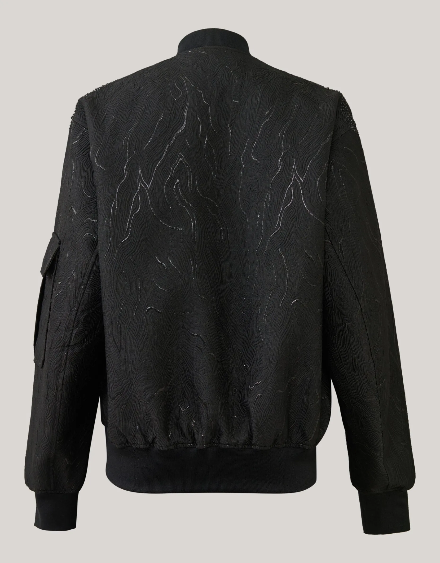 Embellished Bomber Zwart