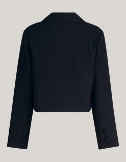 Embellished Cropped Blazer Zwart