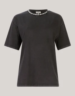 Embellished T-shirt Donkergrijs By Fred