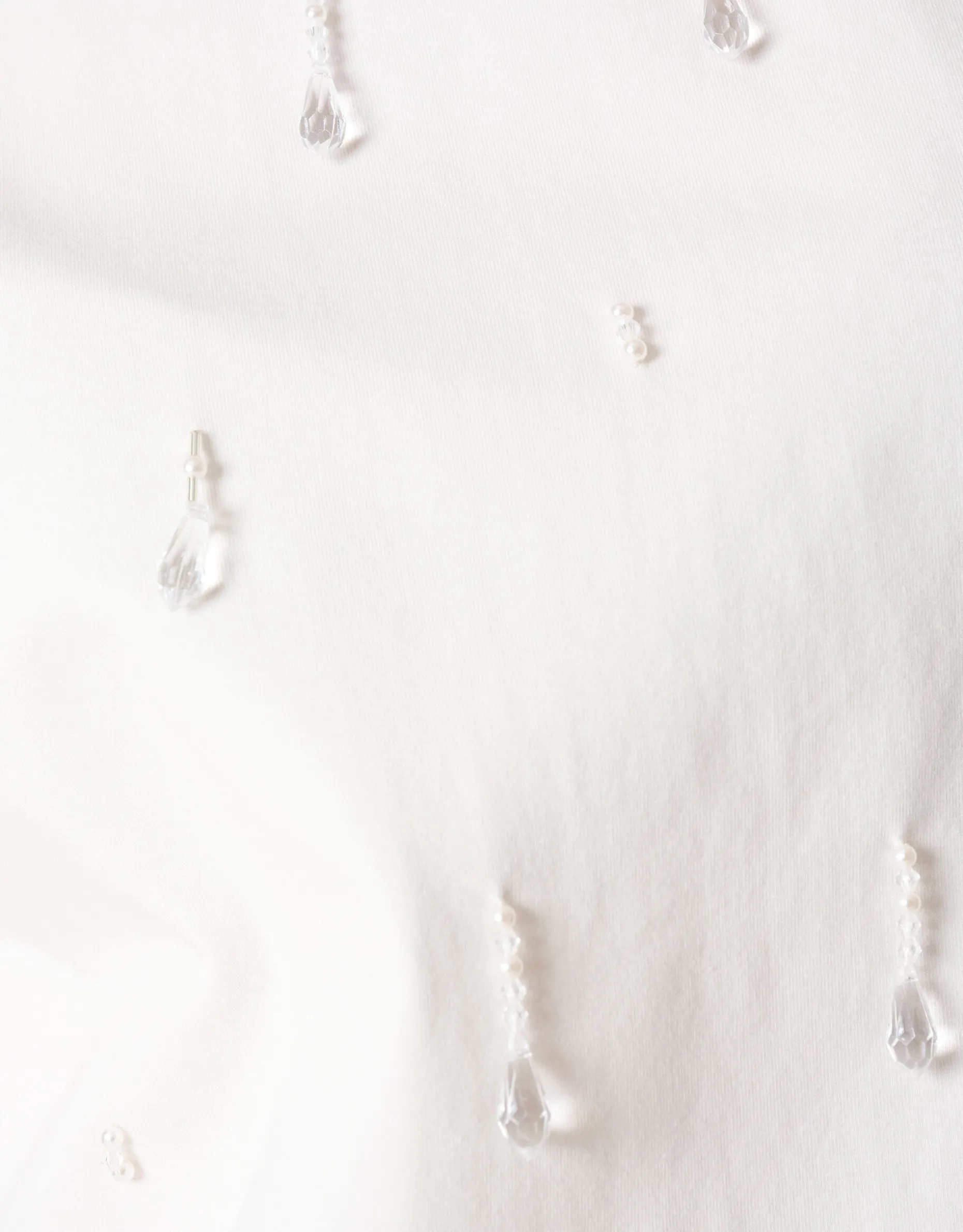 Embellished T-shirt Wit
