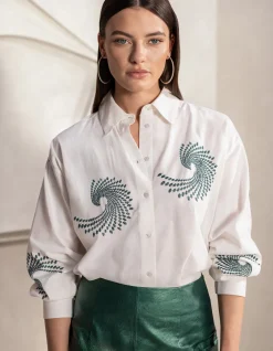 Embroided Blouse Wit By Mieke