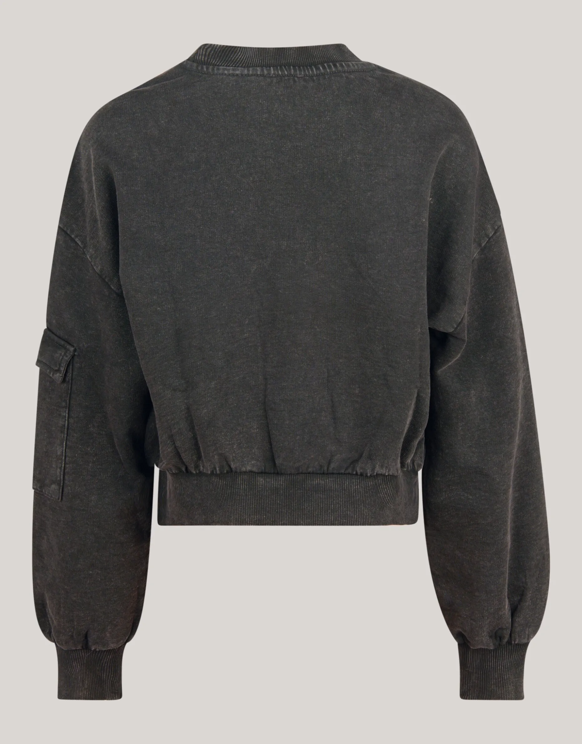 Embroidered Sweater Donkergrijs