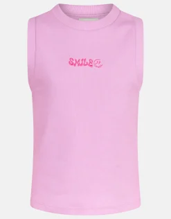 Embroidery Ribbel Top Paars