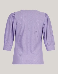 Embroidery Top Paars