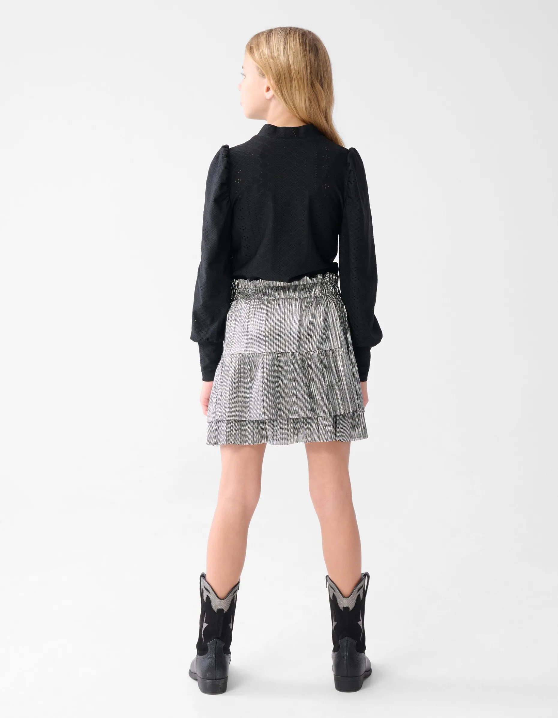 Embroidery Top Zwart
