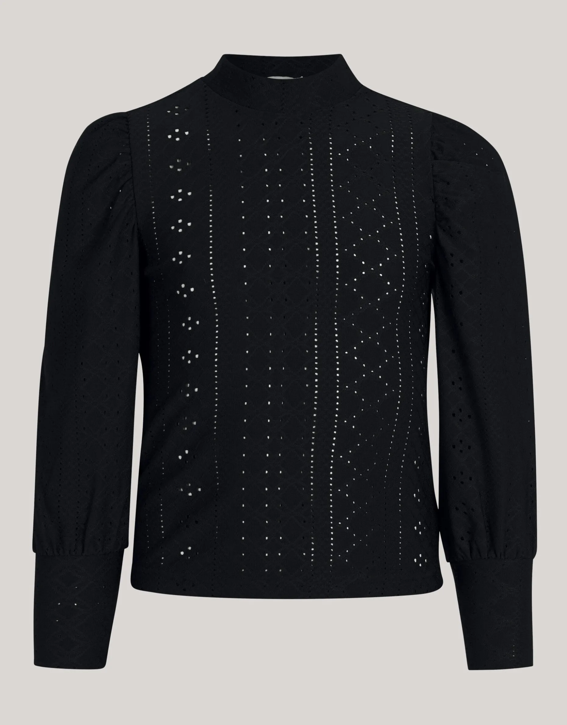 Embroidery Top Zwart